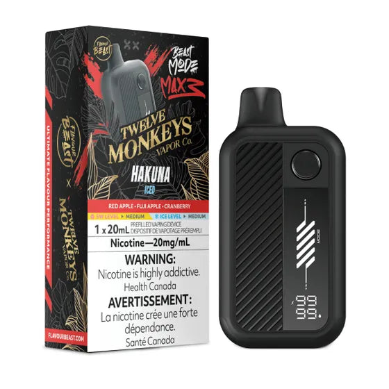 Hakuna Iced Flavour Beast Mode Max 3 60K Disposable Vape