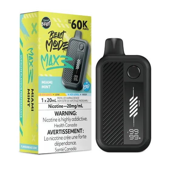 Miami Mint Iced Flavour Beast Mode Max 3 60K Disposable Vape