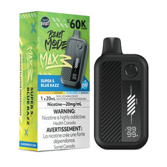 Super S. Blue Razz Iced Flavour Beast Mode Max 3 60K Disposable Vape