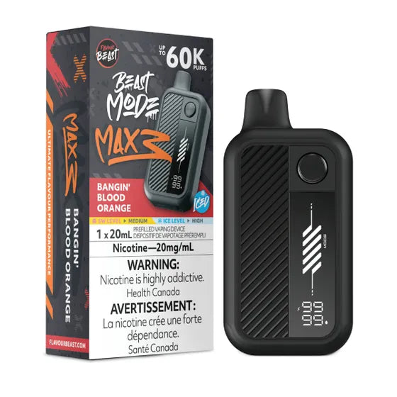 Bangin' Blood Orange Iced Flavour Beast Mode Max 3 60K Disposable Vape - VapeBest