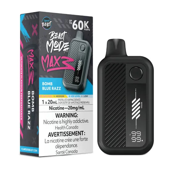 Blue Razz Iced Flavour Beast Mode Max 3 60K Disposable Vape - VapeBest
