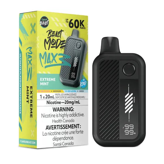 Extreme Mint Iced Flavour Beast Mode Max 3 60K Disposable Vape - VapeBest