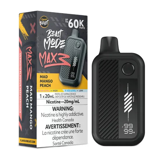 Mad Mango Peach Flavour Beast Mode Max 3 60K Disposable Vape - VapeBest