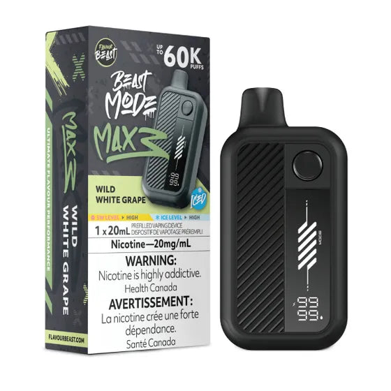 Wild White Grape Iced Flavour Beast Mode Max 3 60K Disposable Vape - VapeBest