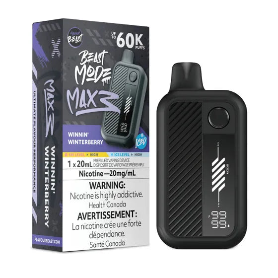 Winnin' Winterberry Iced Flavour Beast Mode Max 3 60K Disposable Vape - VapeBest
