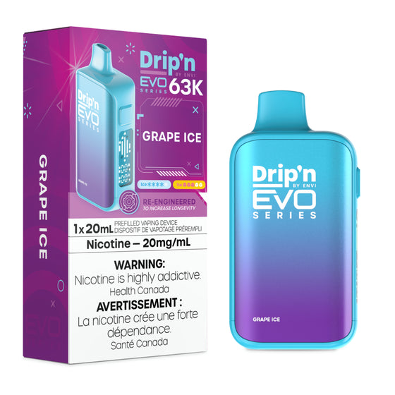 Grape Ice Drip'n by Envi EVO 63K Disposable Vape - VapeBest