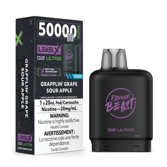 Grapplin’ Grape Sour Apple Iced - Level X Flavour Beast G2 Ultra 50K