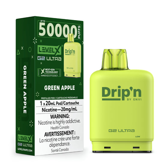 Green Apple -Drip'n Level X G2 Ultra 50k - VapeBest
