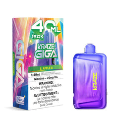 S. Apple G Kraze Giga 150K Disposable Vape 40mL