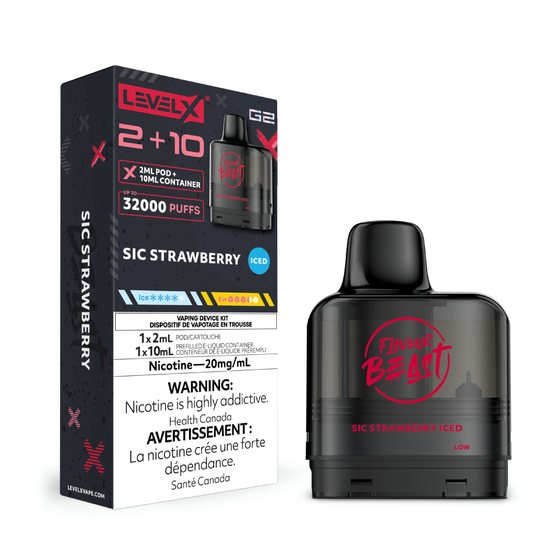 Sic Strawberry Iced Flavour Beast Level X G2 2+10