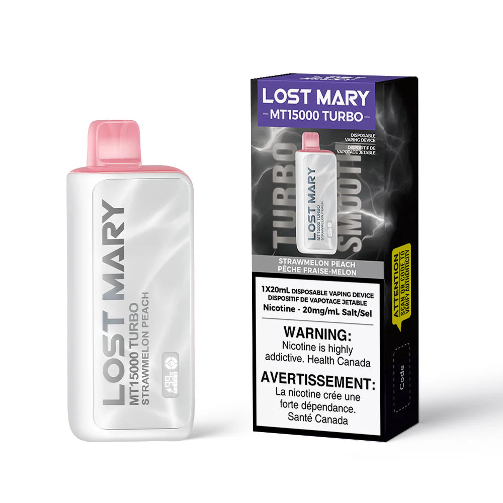 Strawmelon Peach Flavour Lost Mary MT15000 Turbo Disposable Vape