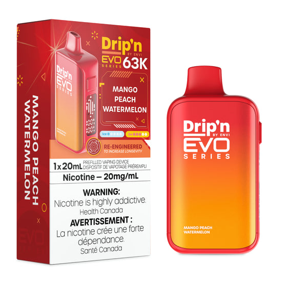 Mango Peach Watermelon Drip'n by Envi EVO 63K Disposable Vape - VapeBest