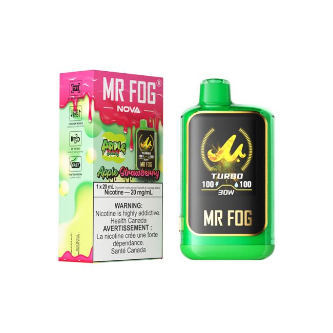 Apple Steezy Strawberry Mr Fog Nova 36K  Disposable Vape(NEW) - VapeBest
