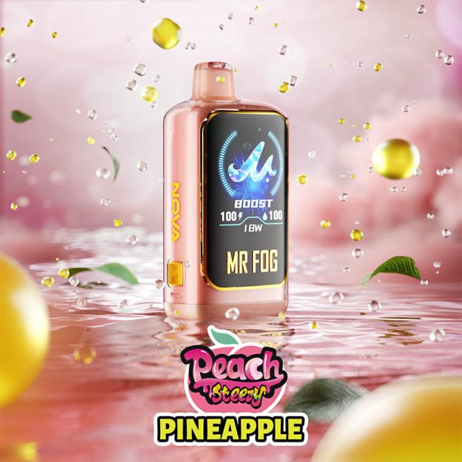 Peach Steezy Pineapple Mr Fog Nova 36K  Disposable Vape(NEW)