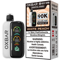 White Peach-Oxbar x Rocky Vapor Maglink Hybrid 90K Disposable Vape