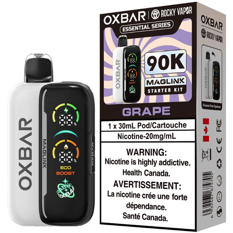 Grape-Oxbar x Rocky Vapor Maglink Hybrid 90K Disposable Vape