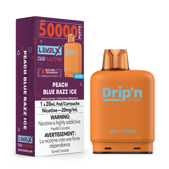 Peach Blue Razz Ice -Drip'n Level X G2 Ultra 50k - VapeBest
