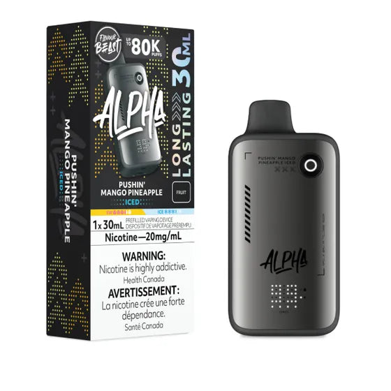 Pushin' Mango Pineapple Iced Flavour Beast ALPHA 80k Disposable Vape - VapeBest