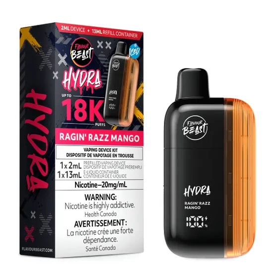 Ragin' Razz Mango Iced Flavour Beast Hydra 18K Disposable Vape