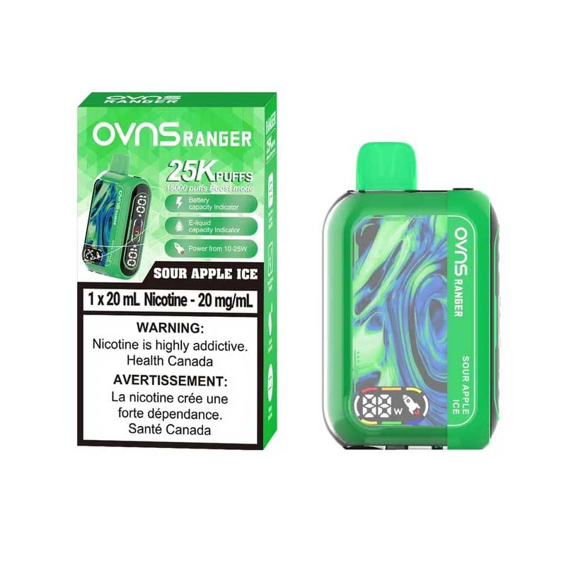 Sour Apple Ice-OVNS Ranger 25K Disposable Vape