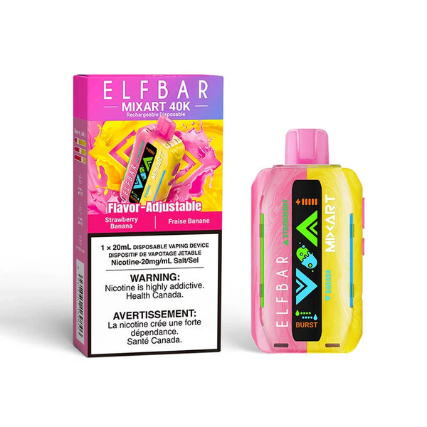 Strawberry Banana Elf Bar Mixart 40k Disposable Vape Strawberry Banana Elf Bar Mixart 40k Disposable Vape