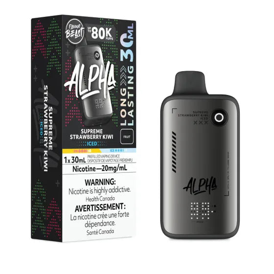 Supreme Strawberry Kiwi Iced Flavour Beast ALPHA 80k Disposable Vape - VapeBest
