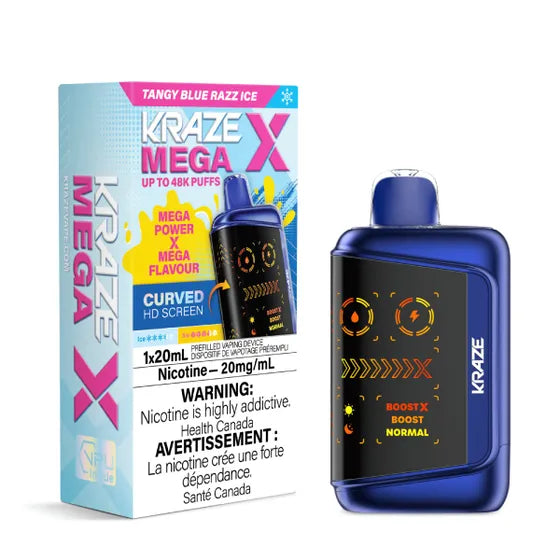 Tangy Blue Razz Ice Kraze Mega X 48K Disposable Vape - VapeBest