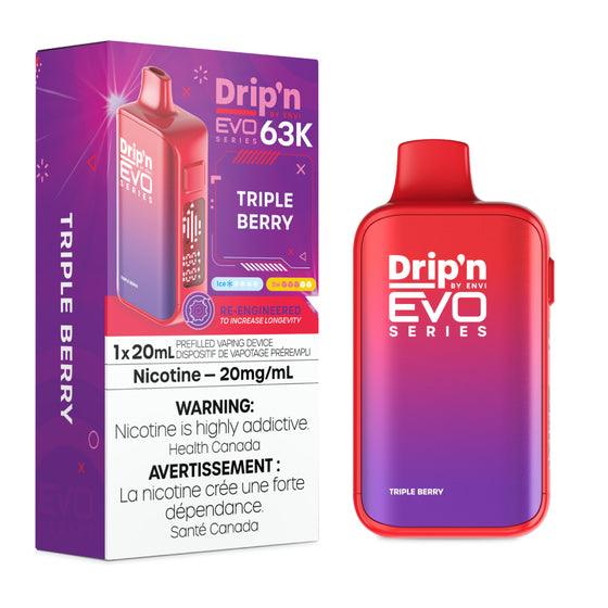 Triple Berry Drip'n by Envi EVO 63K Disposable Vape - VapeBest