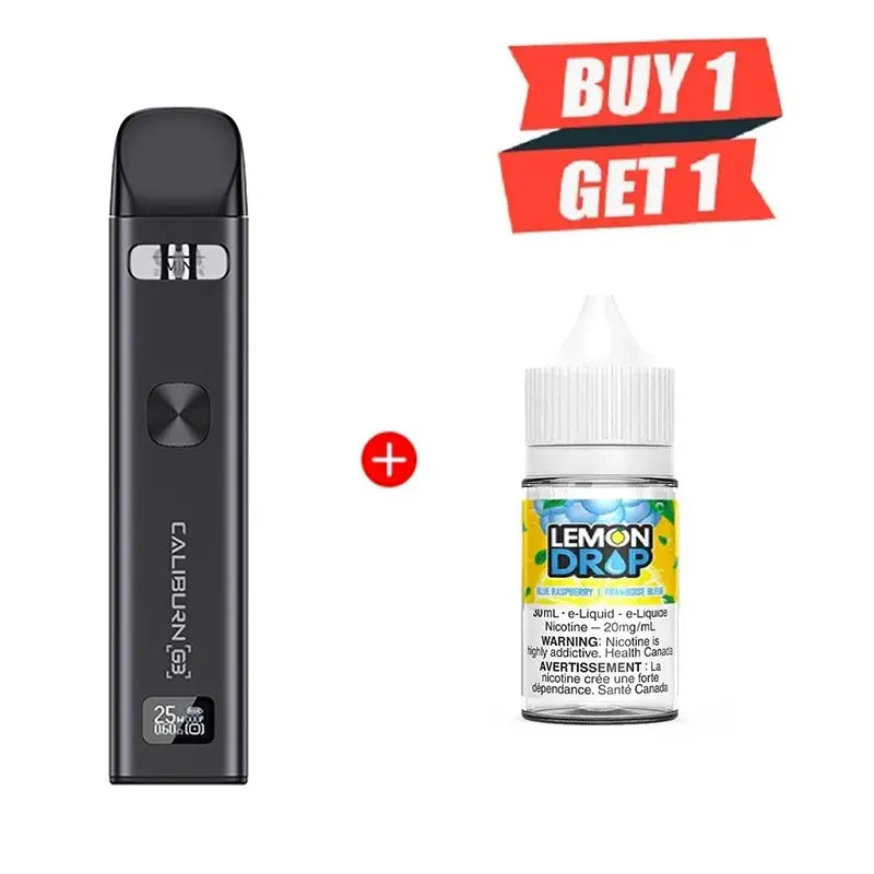 buy 1 uwell caliburn g3 vape kit get 1 juice for free