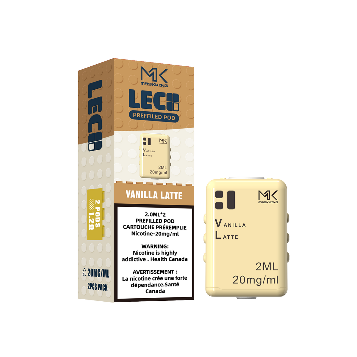 Vanilla Latte Maskking Leco 2400 Pod(2 Packs)