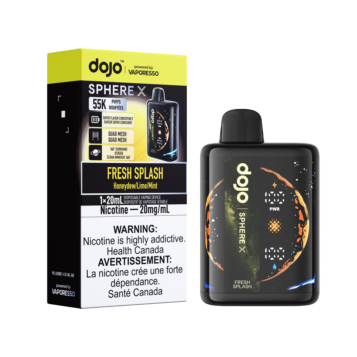 Fresh Splash Dojo Sphere X 55K Disposable Vape Fresh Splash Dojo Sphere X 55K Disposable Vape
