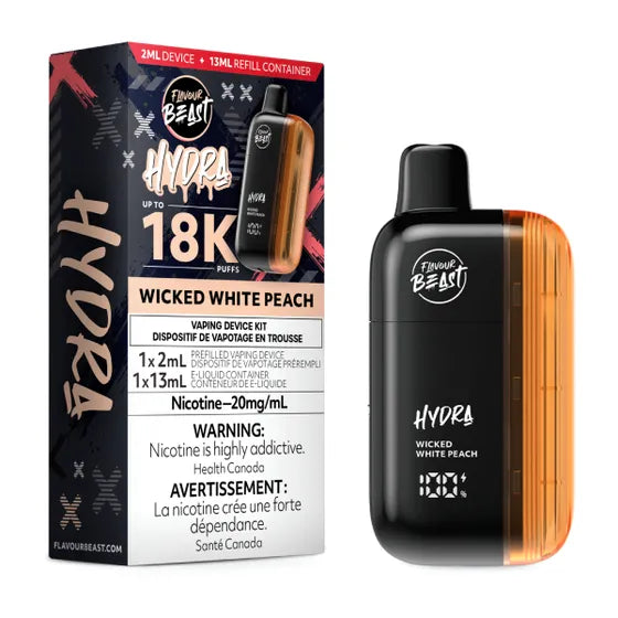 Wicked White Peach Flavour Beast Hydra 18K Disposable Vape